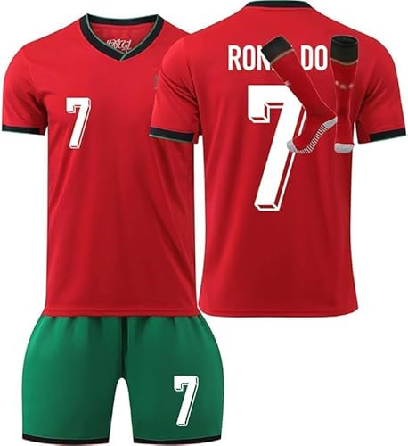 Maillot de Foot Enfant et Adultes, Ensemble de Foot Enfant 3 Pièces, Tenue Football Enfant Nouveaux Maillots, Ensemble Football Homme Garçon Vêtement Sport Tshirt, Shorts et Chaussette Set