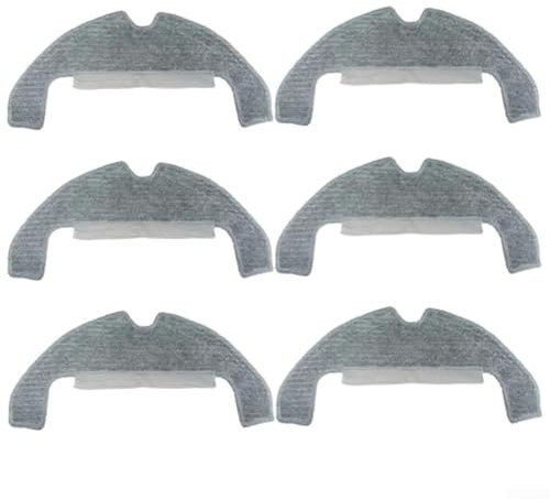 Lot de 6 chiffons de rechange en microfibre pour aspirateur Dreame D10 Plus Gen 2, D10 Plus, Z10 Pro, L10-Plus