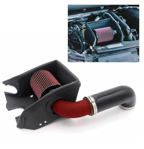 Filtro Sportivo Per Golf MK7 Per TSI Per EA211 Tubo Induzione Aspirazione Aria Alluminio Scudo Termico Filtro Automotive Tubo Aspirazione Dell'aria Filtro Aspirazione(‎Black and Black)