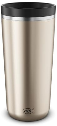 alfi ISO COFFEE MUG PRO, gold champagner, Isolier-Trinkbecher 0,38 l, Coffee to Go Becher, Thermobecher Edelstahl, spülmaschinenfest, BPA-frei, hält 6h heiß & 12h kalt, Becher für unterwegs