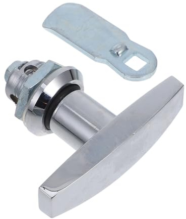 MUCKLILY T-Handle Cabinet Door Latch Lock with Key for Electrical Box, RV Compartment and Toolbox Replacement, Heavy-Duty Metal Canopy Lock for Secure Furniture and Panel Doors