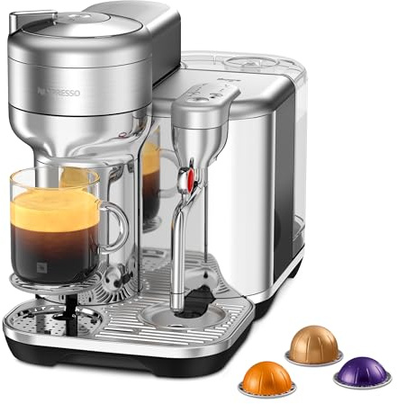 Machine à café Vertuo Creatista Nespresso, machine à capsules 2 litre, Sage Stainless Steel