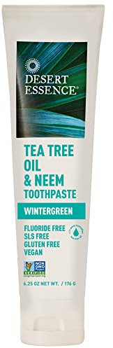 Desert Essence Natural Tea Tree Oil and Neem Toothpaste, 176g (6.25 OZ)