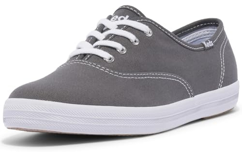 Keds Women's Champion Lace Up Sneaker, Dark Grey Canvas, 9 UK