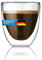 Dimono®️ Doppelwandiges Espressoglas 80ml Espresso-Tasse aus Borosilikat-Glas (1 Stück)