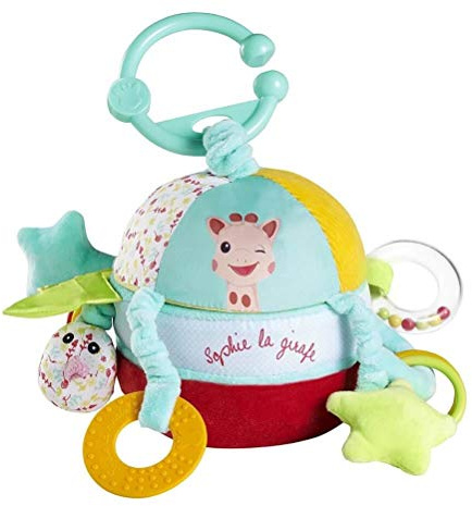 Sophie la Girafe Balle et Peluche d'Éveil Fresh Touch Bébé Dès 3 Mois | Monde des surprises avec 9 activités et plus | textures variées et boîte à musique incluse | idée cadeau fille et garçon