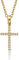 Diamond Treats 9 Karat Gold Kreuz Anhänger mit kubischen Zirkonia und Kette, zierliche 9K Gelbgold Kreuz-Anhänger Halskette für Damen und Mädchen, Kreuz Kette mit 40 cm Goldkette, 375 Echt Gold Kreuz