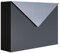 Briefkasten, Design Wandbriefkasten Letter Schwarz/Edelstahl - Bravios