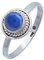 Ring 925 Silber Lapis Lazuli blauer Stein Edelstein echt Silber Damen Sterling Silber Geschenk (MRG-114-06-(54))