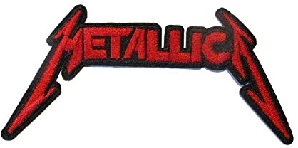 Metallica band patch red logo 13x6.5cm Rock Roll Thermo-adhesive patch