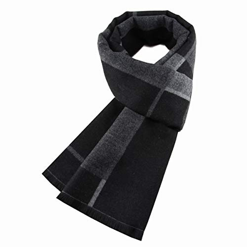 Ueither Hombres Cálido y Acogedor Bufanda del tartán Moda y Elegante Bufanda a Cuadros Clásico en Otoño Invierno Check Scarf