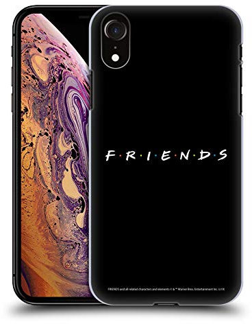 Offizielle Friends TV Show Schwarz Logos Harte Rueckseiten Handyhülle Hülle Huelle kompatibel mit Apple iPhone XR