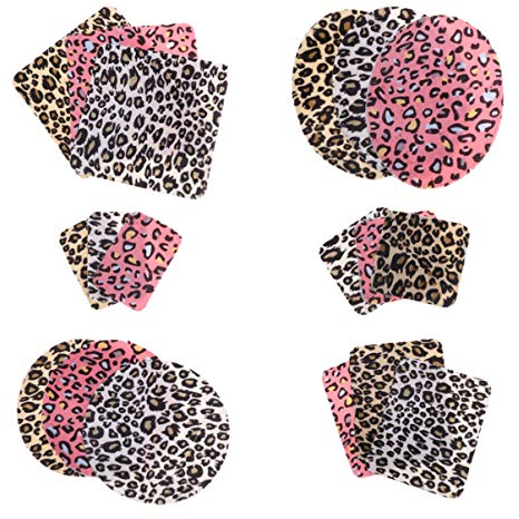 Healifty Bügelflicken zum Aufbügeln, Leoparden-Applikation, für Jacken, Jeans, Taschen, Stoff, T-Shirt, Pullover, Tasche, Ellenbogen-Kleidung, Weihnachten, Custom Decor 18 Stück