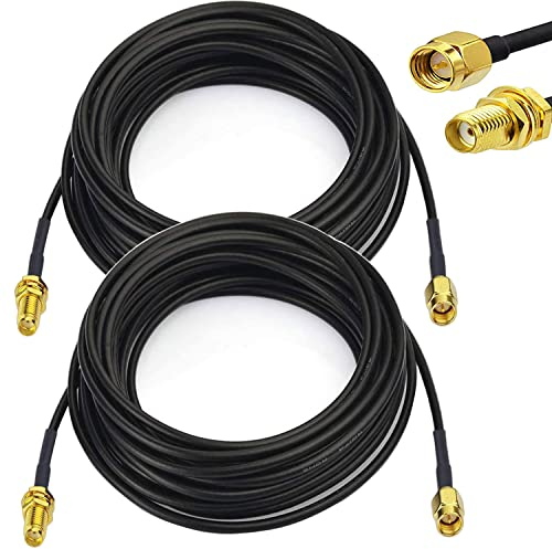 RUNCCI-YUN Câble SMA RG174 Câble d'Extension Câble Coaxial SMA Mâle à SMA Femelle 2 pcs3 Mètres pour Rallonge Antenne WLAN, Radio Antenne 0~3G LTE, ADS-B, GPS, rallonge Cable antenne WiFi