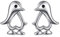925 Sterling Silber Pinguin Ohrstecker Hypoallergene, Niedlich Tier Stecker Ohrringe Geschenk für Damen Mädchen (Pinguin)