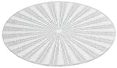 Biznest Pack Of 2 Silver Sparkle Round Round Mirrored Center Plate Candle Plate 20Cm