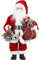 Uten Bambola di Babbo Natale da 46 cm/18 Pollici Ornamenti Natalizi, Figura in Piedi di Babbo Natale con Borsa Regalo, Per Ornamenti da Tavolo Festa di Natale