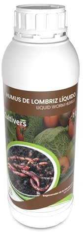 CULTIVERS Humus di lombrico Liquido Biologico 1 L. Materia Organica Ricca di microrganismi. Rigeneratore Soil Life