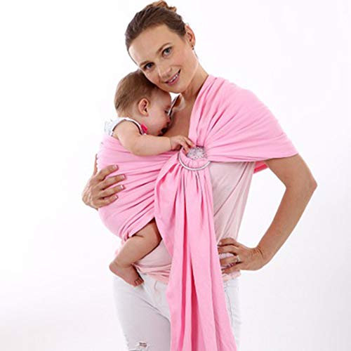 Babytrage 80% Linie Stoff Atmungsaktiv Babytragetasch Ring Weichen Baby Wrap Für Neugeborene Beste Dusche Geschenk Für Mädchen Kindertrage,Rosa