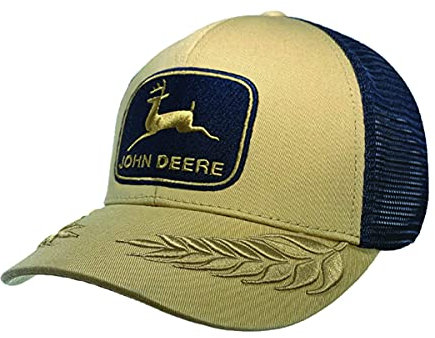 JOHN DEERE Twill Mesh Back Trucker Hat, Navy