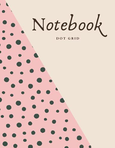 Dot Grid Notebook pot pourri and mandys pink colors: 8.5 x 11 inches 120 Dotted Pages Black Dotted Notebook Journal