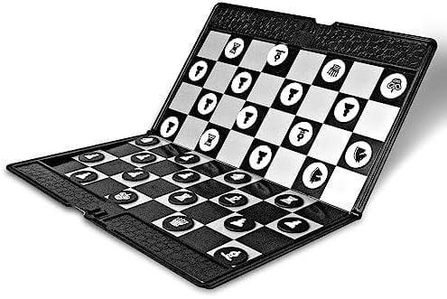 Andux Foldable Mini Wallet Type Magnetic Chess Pocket Board Game (Pocket Chess) - 2 Players, Age 8+