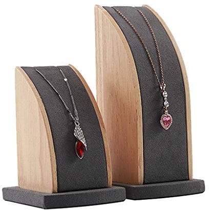 Tuoservo Schmuckbüste zur Präsentation von Schmuck, 2-teilig, Grau