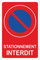 Pubblimania Panneau d'interdiction de stationnement en aluminium 3mm. Pour usage extérieur ou intérieur, peut être installé au mur, portail (20 x 30 cm)