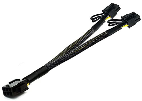 Hsthe Sea PCI-e 6 pin a Dual PCIe 8 pin (6+2) Scheda grafica PCI Express Alimentatore GPU VGA Y splitter prolunga mining scheda video perso cavo di alimentazione 20 cm