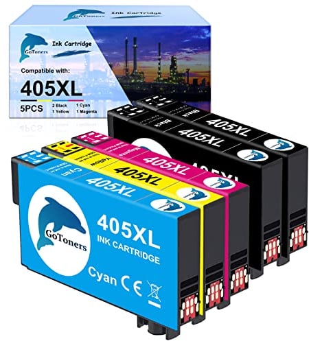 GoToners XL Patronen Kompatibel für Epson 405XL 405 XL Druckerpatronen für Workforce Pro WF-3820 WF-3825 WF-4820 WF-4825 WF-4830 WF-7810 WF-7830 WF-7835 WF-7840 (2 Schwarz, 1 Cyan, 1 Magenta, 1 Gelb)