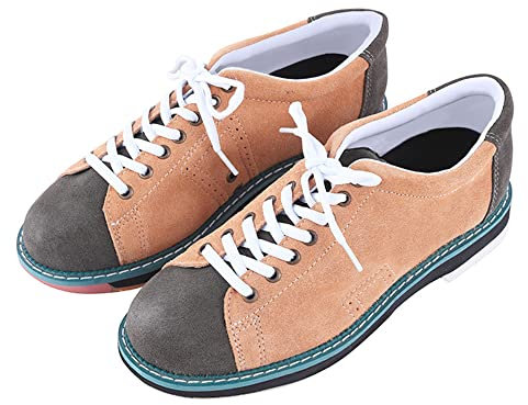 Men's Bowls Shoes Indoor Outdoor Non-Slip Bowls Sneakers Lace Up,A,8 UK