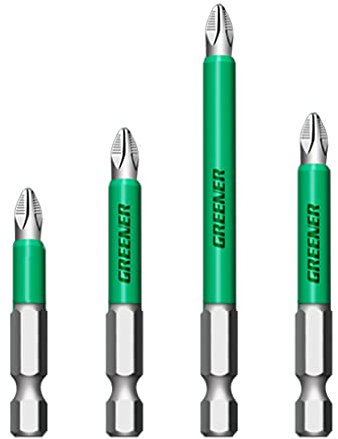 GREENER Tournevis Foret Extraction Visseuse Outils Fournitures, 50/65/70/90mm 4PCS