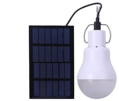 1 ampoule LED portable alimentée par panneau solaire pour camping, tente d'intérieur ou d'extérieur