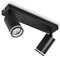 BOYIR LED Deckenstrahler 2-flammig Schwarz Drehbar und Schwenkbar Deckenstrahler Abnehmbarer Frontring GU10 Deckenlampe Spot lampe für Wohnzimmer, Schlafzimmer, Gänge I Ohne Leuchenmittel