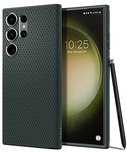 Spigen Liquid Air Thermoplastic Polyurethane Case Compatible with Samsung Galaxy S23 Ultra 5G,Shock-Absorbent - Abyss Green