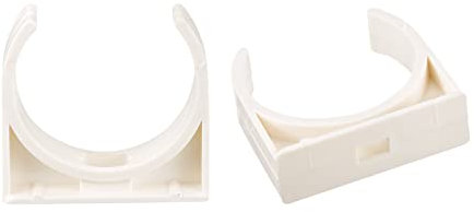 sourcing map 40mm Dia PPR U-Shaped Pipe Clamps Clips Fittings Hose Holder for Water Supply White 24 Pcs