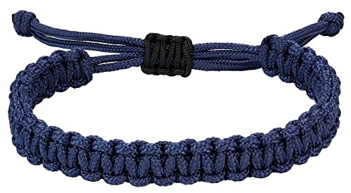 JENDEAR SHINE Bracciale da Uomo in Corda Nautica, Bracciale in Filo di Paracord Intrecciato a Mano, Bracciale da Surf Esterno Regolabile Impermeabile.
