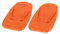 A ABSOPRO Motorcycle Kickstand Support Pad Side Stand Pad Orange (Set of 2)