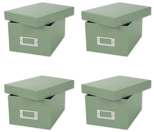 4x Goldbuch Fotobox Bella Vista bis 2800 Fotos 10x15 Foto Aufbewahrungsbox (artischoke)