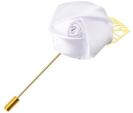 Épinglettes en forme de rose pour homme et femme - Broche florale pour mariage et enterrement de vie, Small, Plastique, Sans pierre précieuse