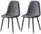 JYMTOM Esszimmerstühle Wohnzimmerstuhl Sessel mit Rückenlehne Sessel Stuhl Scandinavian Vintage Künstlich aus Kunstleder mit Stahlbeinen in Schwarz (2, PU grau)