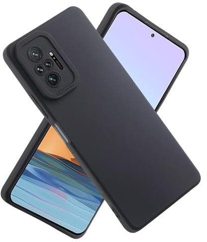 ESONG Silicona Funda para Xiaomi Redmi Note 10 Pro 4G,Carcasa original Protectora Para niñas/mujeres,Ultra Fina Sedoso-Tacto TPU Suave Caso Delgada Antichoque Case con Protección de Cámara Negro