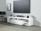 Dmora - Meuble TV Ugo, Base de Meuble TV, Buffet Bas de Salon avec 1 Porte, 100% Made in Italy, 160x40h35 cm, Blanc Brillant