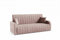 LIKMA Schmutziges Rosa Vielseitiges 3-Sitzer 214 cm Sofa mit Schlaffunktion und Bettkasten Otto - Velvet Schlafcouch - Moderne Wohnzimmer Couch - Sofa mit Bettfunktion - Schlafsofa, Stoff: Jasmine 61