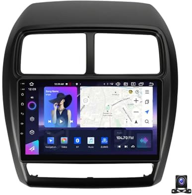 HTNEEGIE Doppel DIN Radio Mit Navi, 9 Zoll Touchscreen, 2 Din Autoradio MP5 Player Für Mitsubishi ASX 2016~2022 Unterstützt BT, Radio FM/RDS, DSP, Carplay/Auto, Lenkradsteuerung,8 core nf4 4g+64g