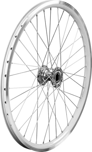AkiiGer Erwachsenen-Fahrradfelge für 3-Rad-Fahrrad, Dreirad, rechtes Rad, 50,8 cm, nicht geeignet für Fahrradreifen, Felge, Ersatz, doppelwandige Leichtmetallfelge, 36 x 13 g, Silberspeiche