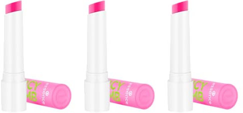 essence JUICY BOMB glossy butter balm, Lippenbalsam, Nr. 03, Pink, natürlich, glänzend, strahlend frisch, vegan, ohne Parabene, ohne Mikroplastikpartikel, Nanopartikel frei, 3er Pack (3x2.5g)