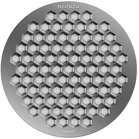 NEOUZA V4 Rondelle à expresso double couche en acier inoxydable pour panier porte-filtre à café 0,8 mm d'épaisseur Argenté 51 mm