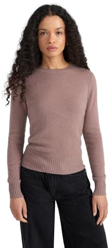 Style & Republic Kaschmir Pullover-Damen elegant aus 100% Cashmere - Dein kuscheliger Premium Strickpullover für stilvolle Herbst- & Winter-Momente Rose Taupe L