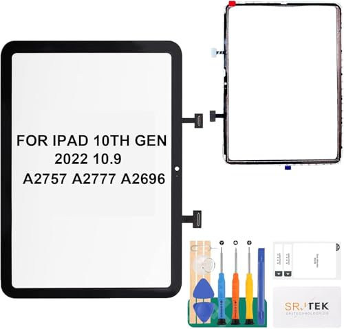 per iPad 2022 Sostituzione dello Schermo per iPad 10a Generazione Kit di Riparazione digitalizzatore da 11,9 Pollici per iPad 2022 10a Sostituzione dello Schermo Touch Screen A2757 Nero (Senza